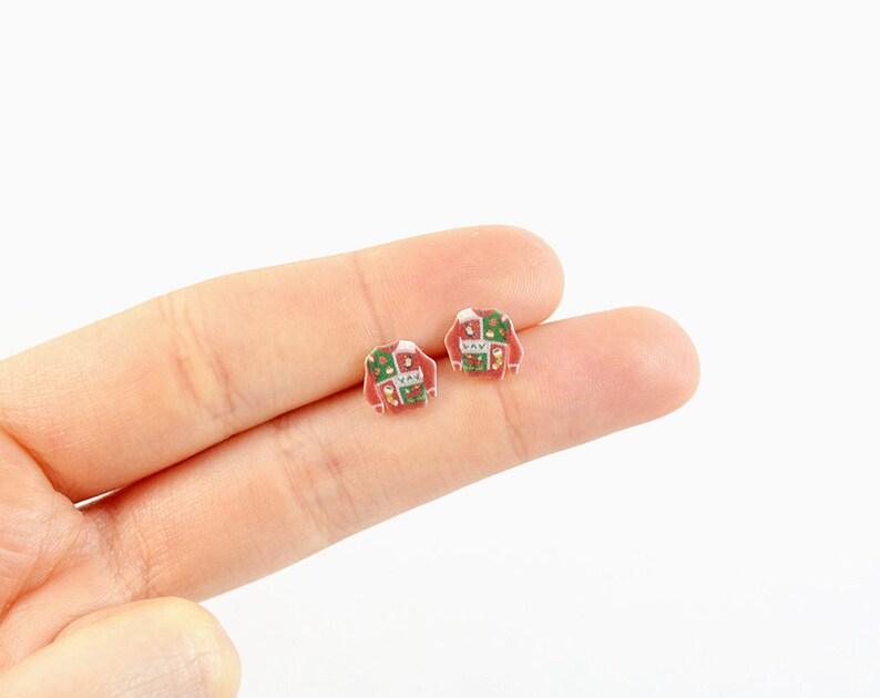 Ugly Christmas Sweater Christmas Jewelry Christmas Earrings Etsy
