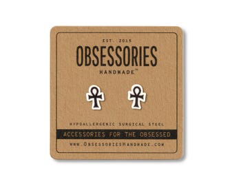 Ankh Earrings Egypt Earrings Stud Earring Post Ankh Jewelry Ankh Accessories Cross Ancient Egypt Hieroglyph Symbol Life Ankh Gift Egypt Gift