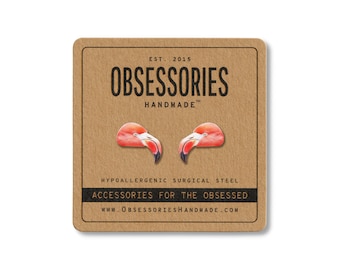 Rosa Flamingo Ohrringe Rasen Flamingo Vogel Ohrringe Exotischer Vogel Ohrstecker Flamingo Schmuck Tropischer Vogel Schmuck Flamingo Geschenke für sie