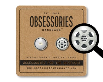 Film Reel Movie Reel Movie Earrings Movie Stud Earrings Movie Jewelry Movie Gift Movie Buff Film School Student Director Vintage Old School