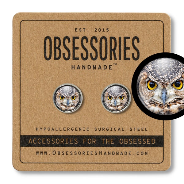 Owl Earrings Wise Owl Stud Earrings Post Wise Old Owl Jewelry Night Owl Gift Hoot Who Hoo Bird Earrings Animal Earrings Woodland Creature