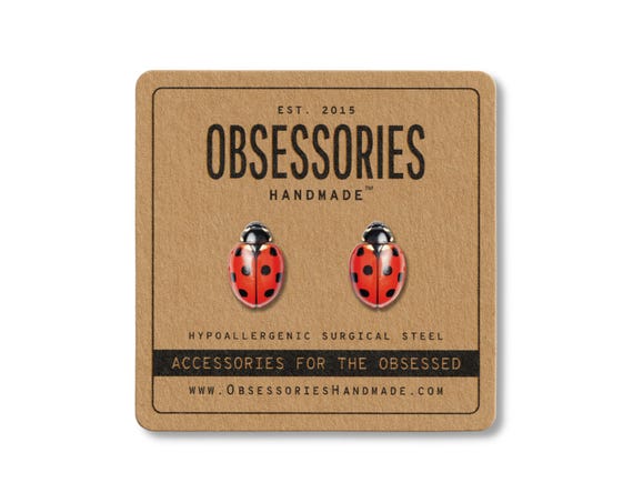 Red Ladybug Earrings Lady Bug Earrings Insect Earrings Ladybug Stud Earrings Bug Stud Ladybug Jewelry Bug Jewelry Ladybug Gift Lady Bug Gift