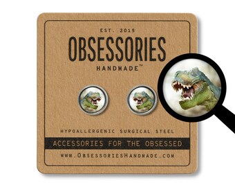 T-Rex Earrings T Rex Earrings Trex Earrings Dinosaur Earrings Dinosaur Stud Earrings T-Rex Jewelry Dinosaur Jewelry Tyrannosaurus Rex Gift