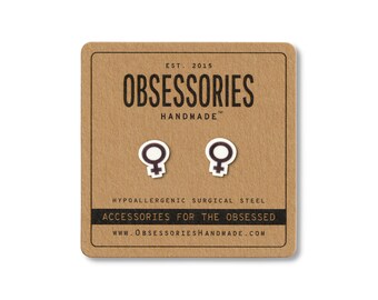 Female Symbol Jewelry Stud Earrings Post Earrings Venus Symbol Accessories Feminist Symbol Sign Gay Pride Lesbian LGBT Feminist Gift Idea