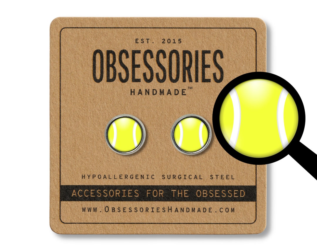 Yellow Tennis Ball Jewelry Tennis Earrings Tennis Stud Earrings Post