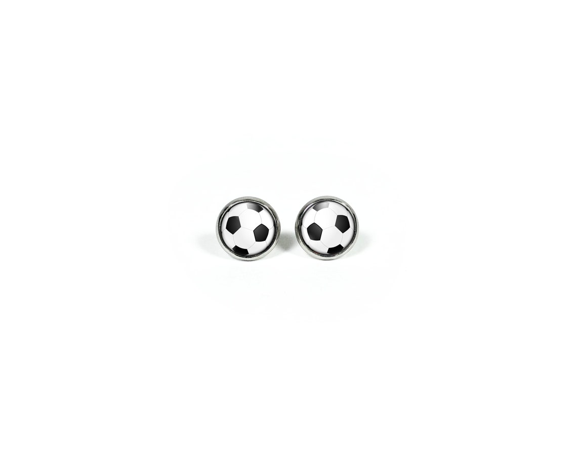 Soccer Jewelry Soccer Ball Jewelry Soccer Earrings Soccer Stud Etsy