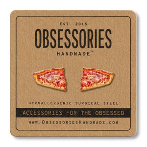 Chicago Deep Dish Pizza Earrings Mini Food Earring Chicago Pizza Stud Earring Pizza Jewelry Pizza Gift Pizza Lover Gift Chicago Gift For Her