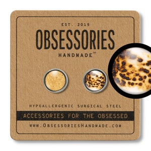 Smore Jewelry Toasted Marshmallow Jewelry Camping Earrings Food Stud Earrings Camping Jewelry Graham Cracker Chocolate Campfire Camp Fire