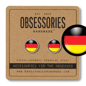 German Flag Jewelry German Earrings German Stud Earrings German Jewelry Germany Gift Deutschland Berlin Munich Frankfurt Oktoberfest Beer
