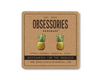 Orecchini a forma di ananas Orecchini di frutta tropicale Orecchini a forma di cibo Orecchini a perno a forma di ananas Orecchini a perno a forma di frutta Orecchini a perno a forma di cibo Gioielli a forma di ananas Regalo a forma di ananas