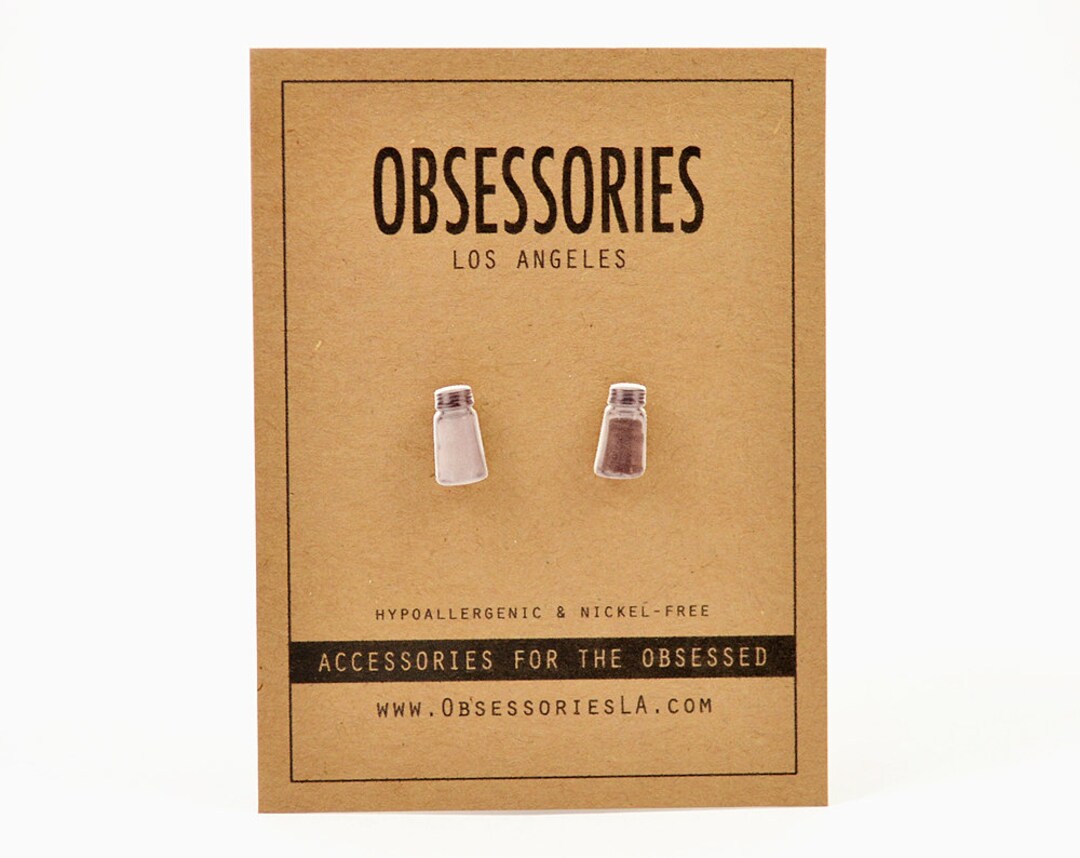 Salt & Pepper Shaker Stud Earrings Small Post Earrings Jewelry Etsy