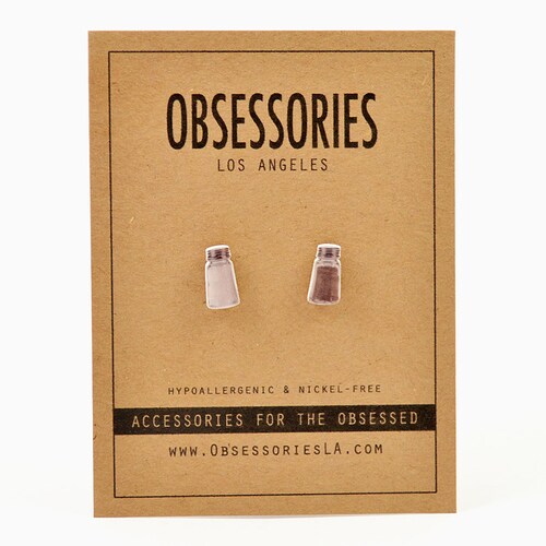 Salt & Pepper Shaker Stud Earrings Small Post Earrings Jewelry Etsy