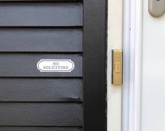 No Soliciting Vinyl Decal Sticker – No Trespassing Sign, World Graphix, USA