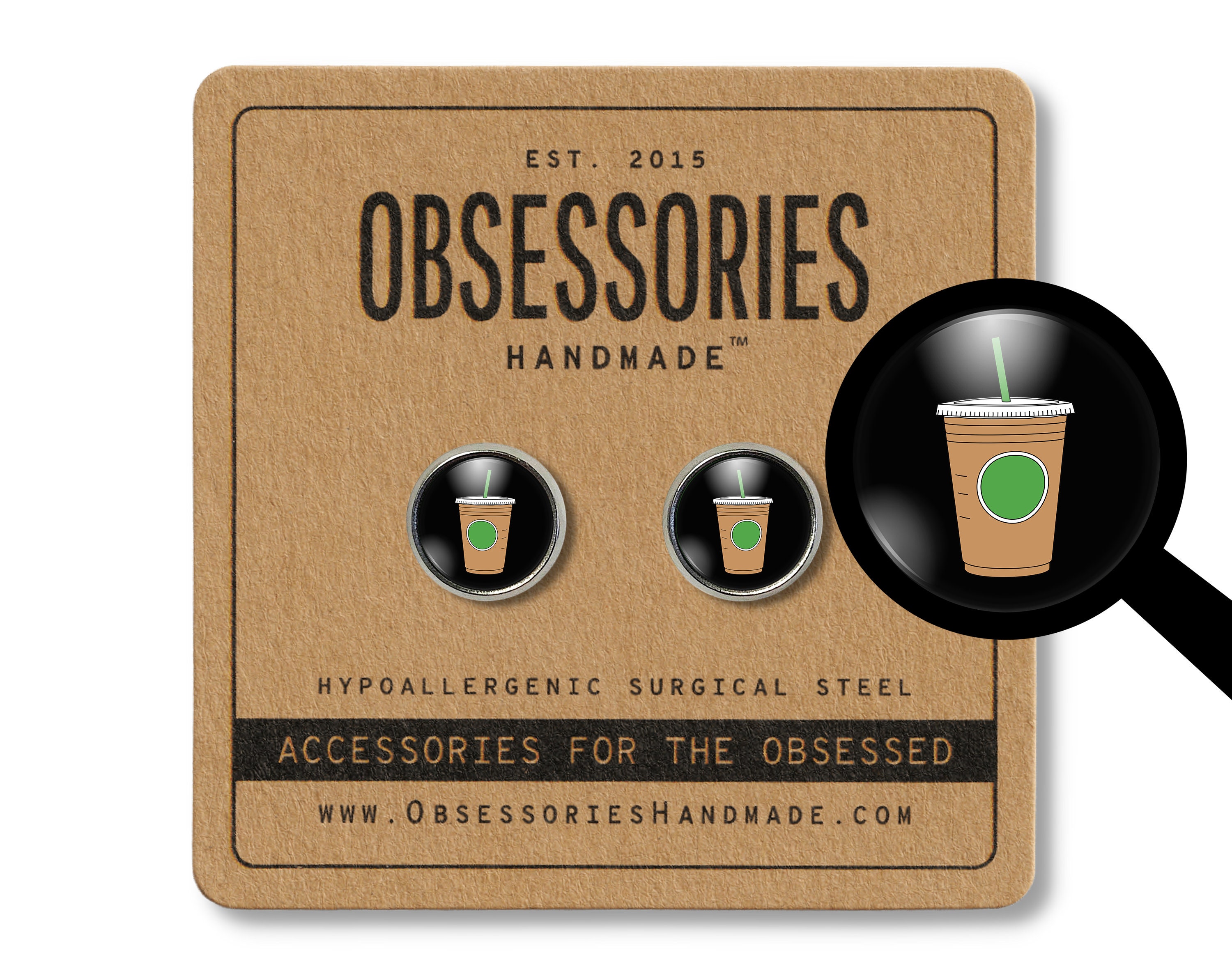 Iced Coffee Cup Earrings Ice Coffee Stud Earrings Cup Of Coffee Cup Jewelry Coffee Earrings Coffee Jewelry Coffee Gift Latte Americano Milk