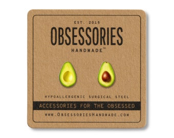 Aretes de aguacate Aretes de comida mexicana Aretes de comida en miniatura Joyas de aguacate Idea de regalo de aguacate Regalo para amantes del aguacate Guacamole Guacamole