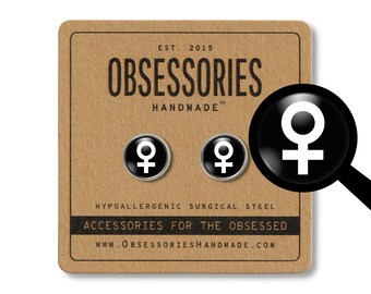 Female Symbol Earrings Venus Symbol Stud Earrings Feminist Earrings Symbol Jewelry Female Sign Venus Sign Feminist Earrings Feminist Gift