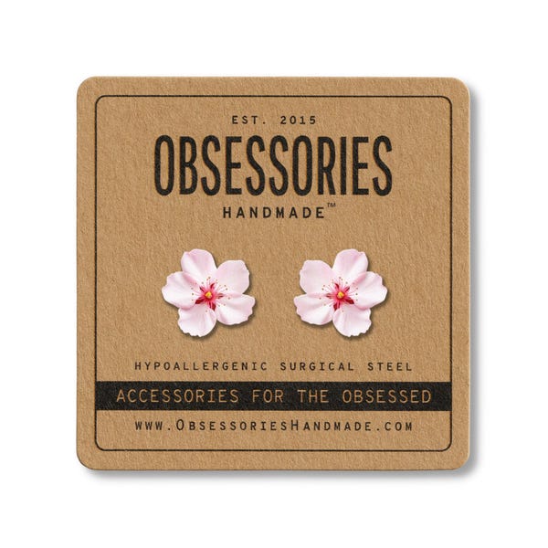 Brincos de Flor de Cerejeira Rosa, Brincos de Sakura, Brincos de Sakura, Brincos de Flor de Cerejeira Japoneses, Joias de Flor, Presente de Flor de Cerejeira
