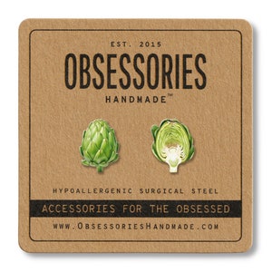 Artichoke Earrings Vegetable Earrings Veggie Earrings Miniature Food Earrings Mini Food Stud Earrings Food Jewelry Artichoke Gift For Her