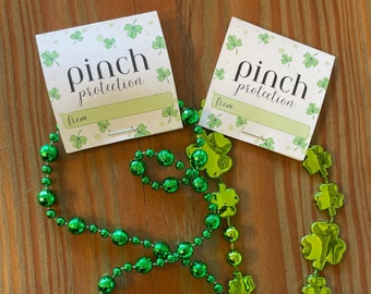 PRINTABLE St. Patricks Treat Tag, St. Pattys Gift Tag, Pinch Protection Tag