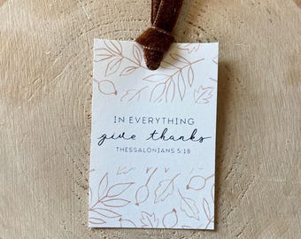DRUCKBAR Thanksgiving Treat Tag, Thanksgiving Schrift Geschenkanhänger, Danke geben