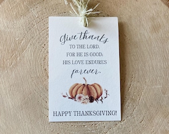 DRUCKBAR Thanksgiving Treat Tag, Thanksgiving Schrift Geschenkanhänger, Danke geben