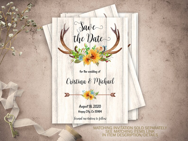 Editable Template Rustic Save the Date Invitation Printable - Etsy