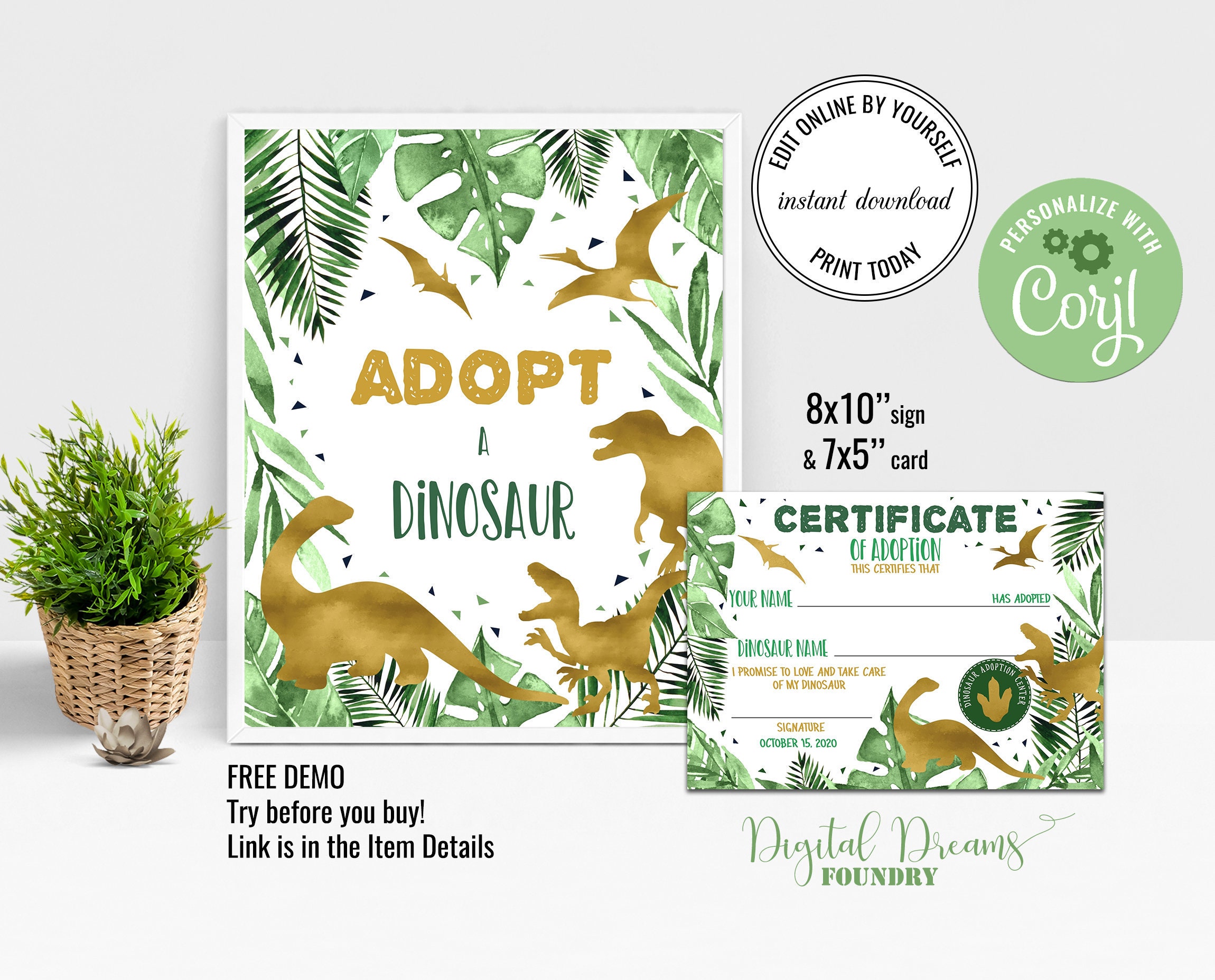 adopt-a-dinosaur-birthday-sign-dinosaur-certificate-of-etsy