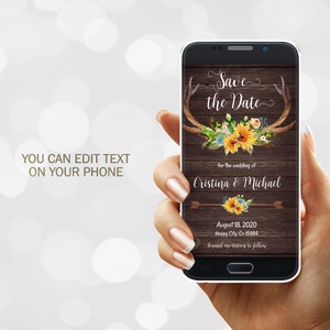 Editable Template Rustic Save the Date Invitation Printable - Etsy