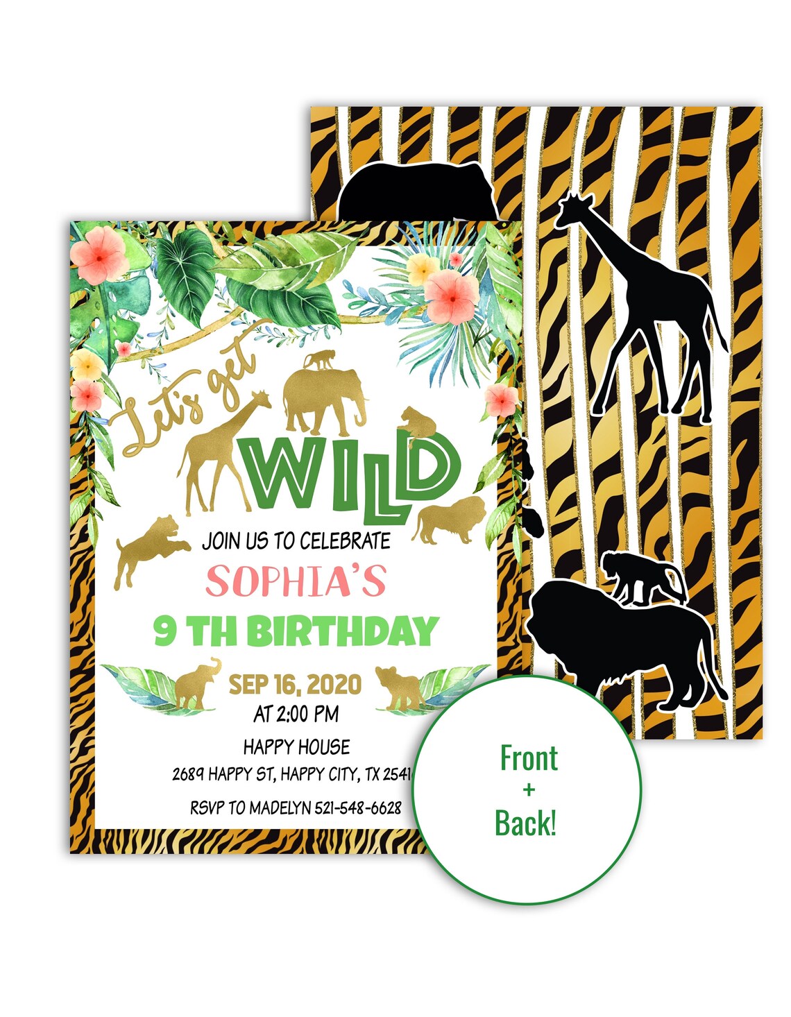 Safari Birthday Invitation Editable Template Any Age Birthday | Etsy