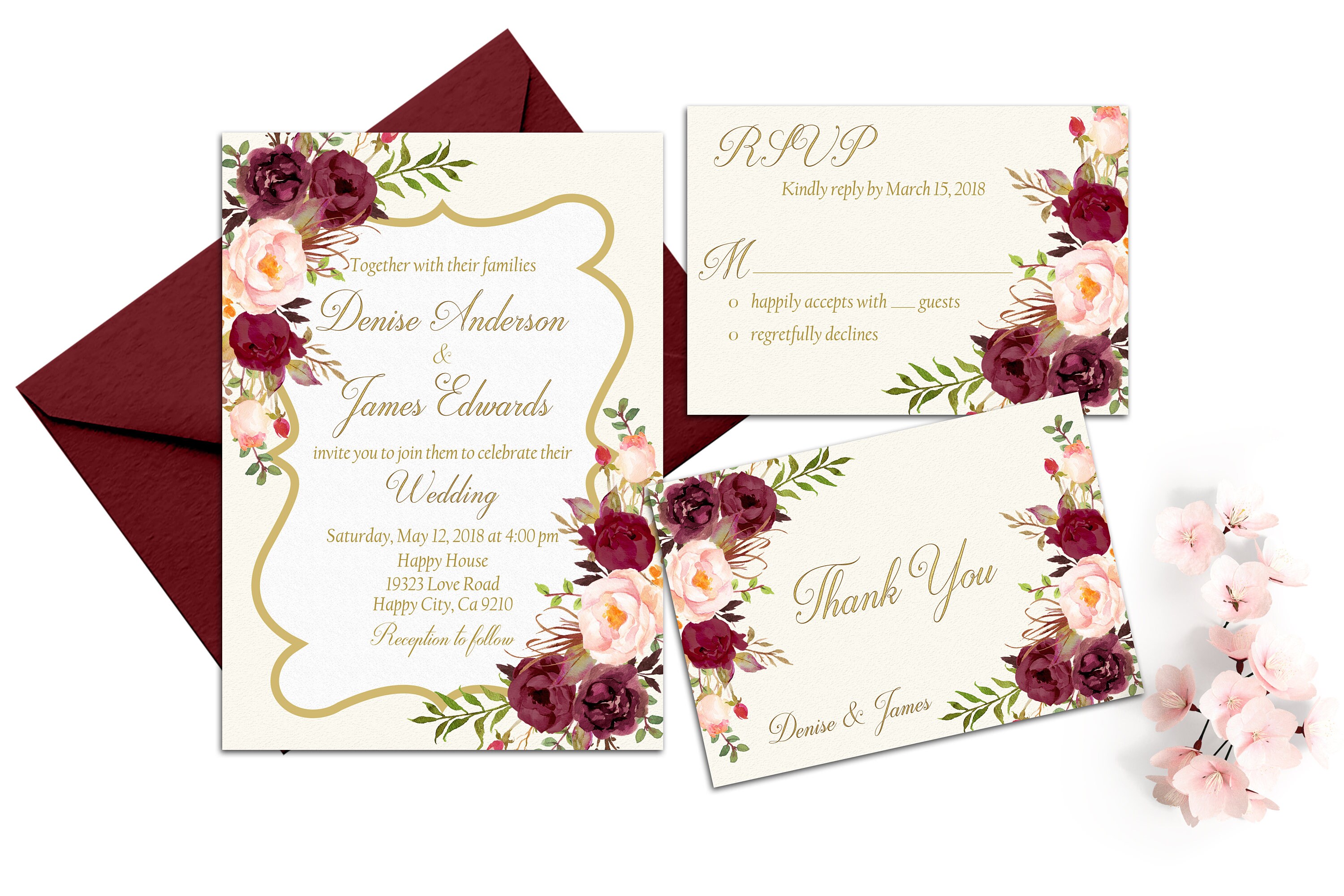 burgundy-floral-wedding-invitation-printable-elegant-wedding-etsy