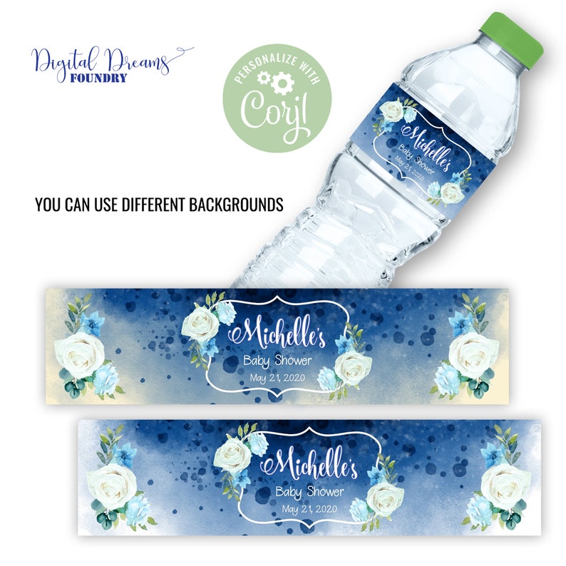 Baby Shower Water Bottle Labels Template