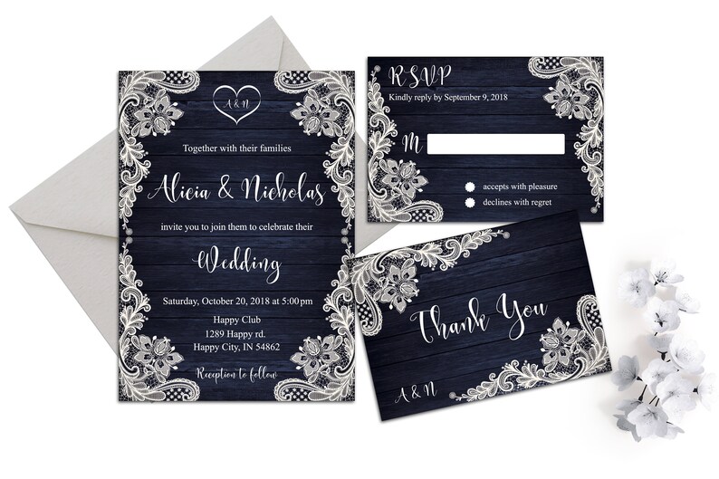 Blue Wedding Invitations Australia 7