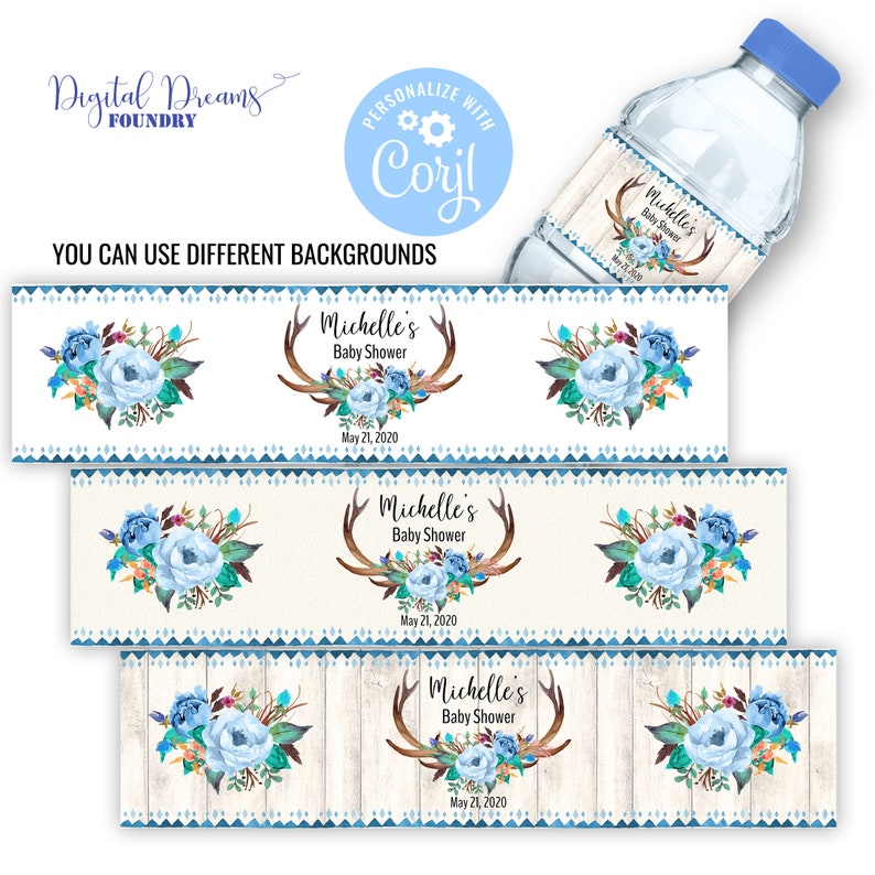 Baby Shower Bottle Labels Template