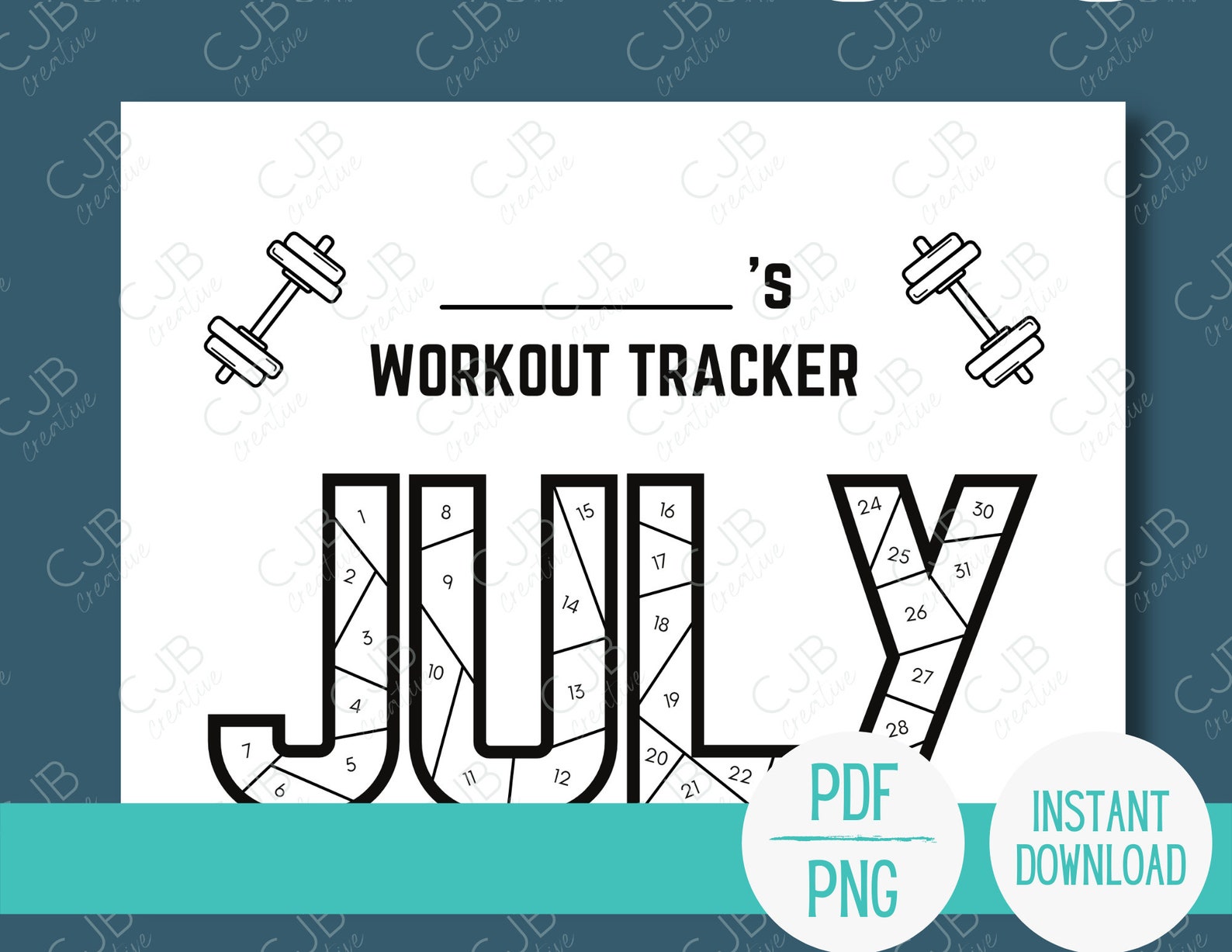 exercise-workout-monthly-tracker-motivation-coloring-sheet-july-etsy