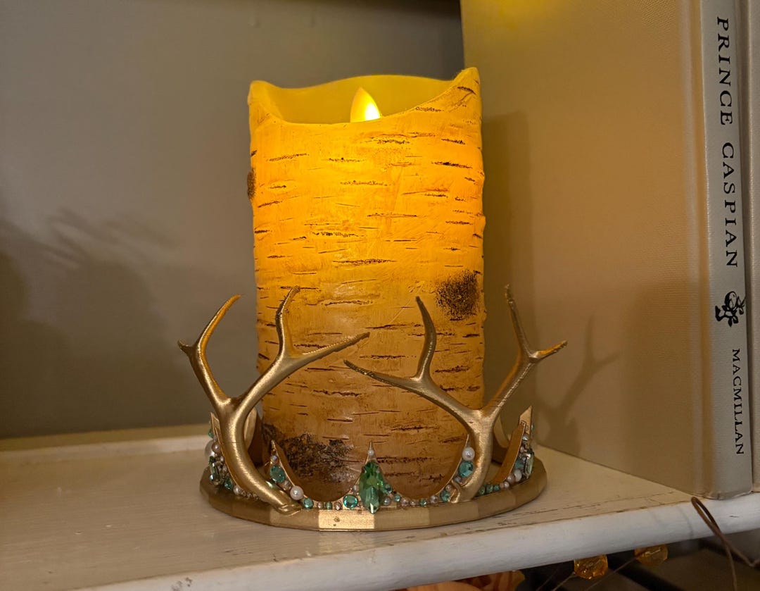 Throne of glass decor- Aelin bookshelf decor-candle holder-fandom gift-book lover gift-bookish-3d printed