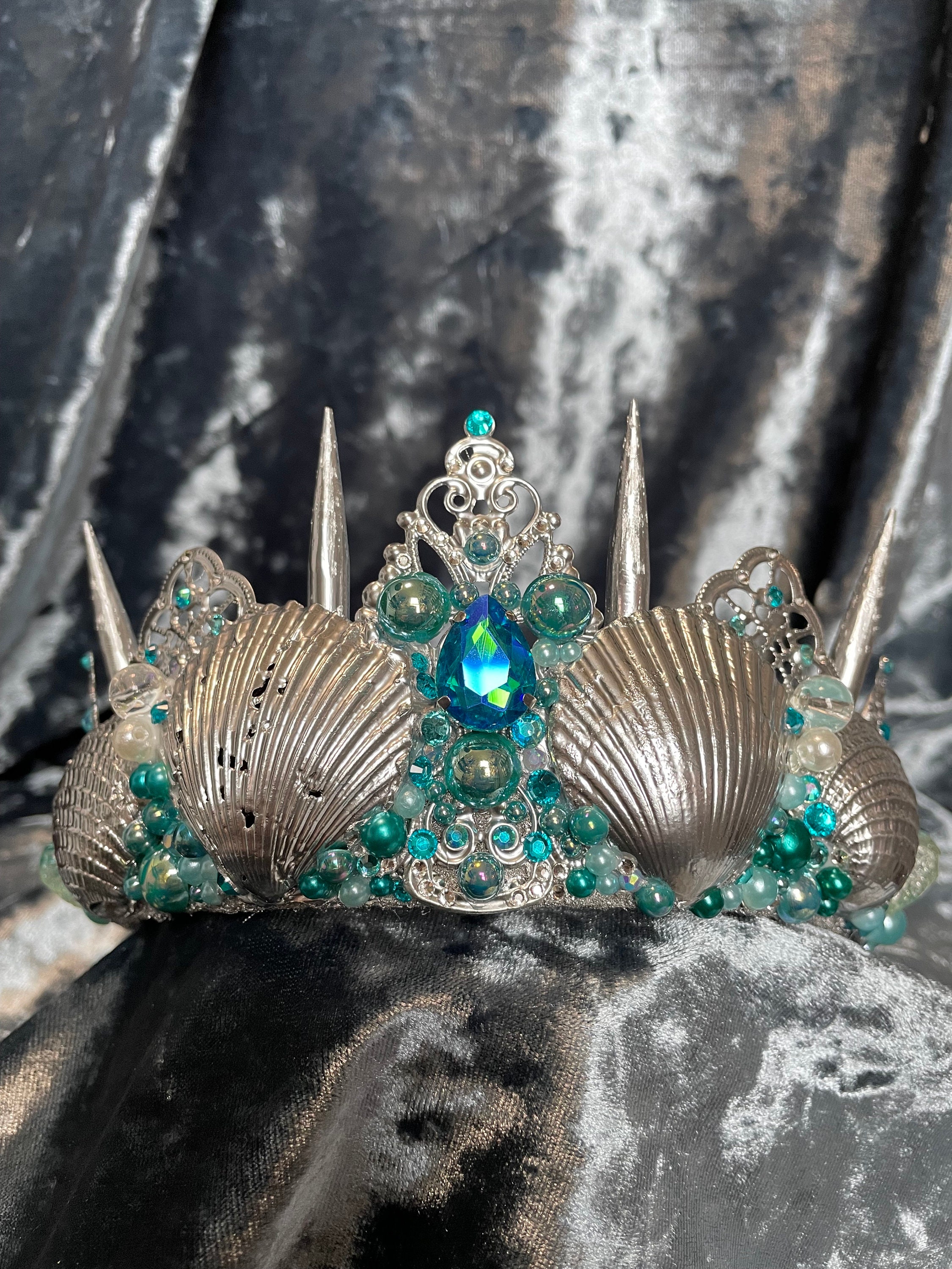 Mermaid Crown- Silver Seashell Accessory- Cosplay Tiara  display picture 1