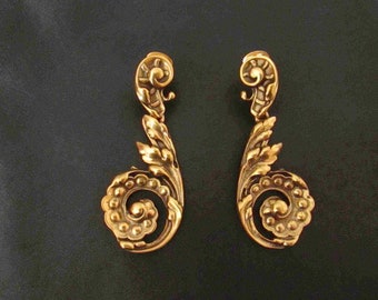 Pendientes Oscar de la Renta Barroco 1990 Pendientes Clip Vintage Pendientes