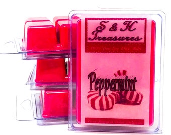 Peppermint Wax Melts - Pure Soy Wax Tarts - CLEARANCE