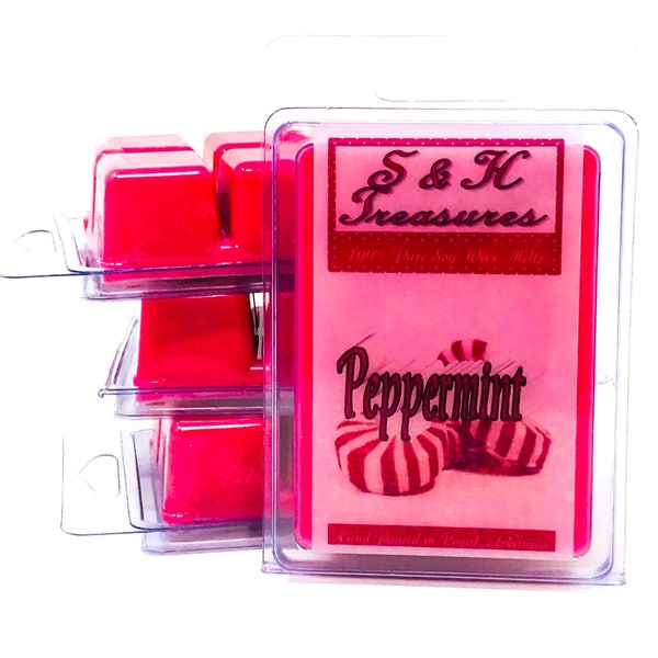 Peppermint Wax Melts - Pure Soy Wax Tarts - CLEARANCE