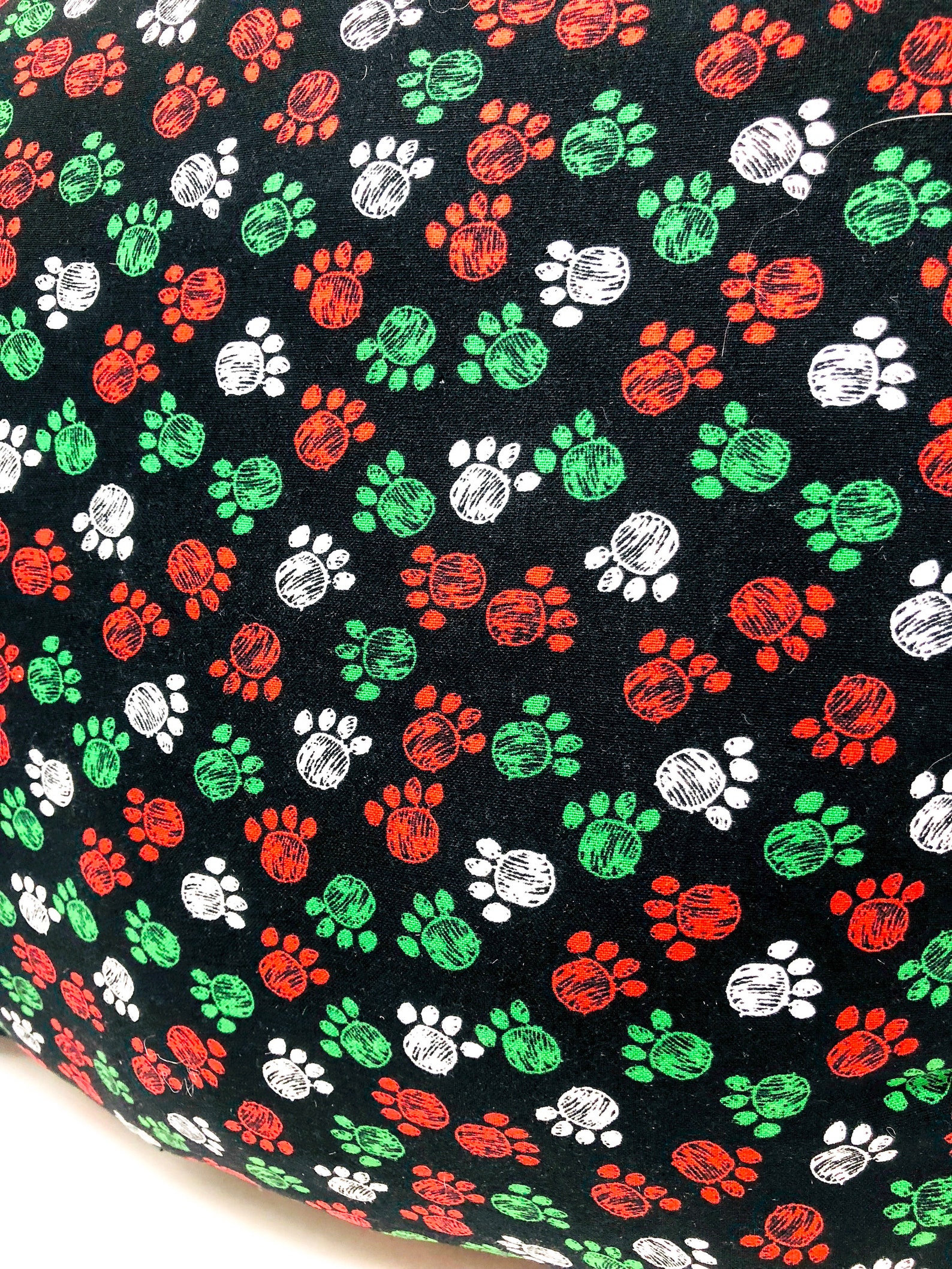 Christmas Paw Print Throw Pillow Pet Bed Green Plaid Etsy