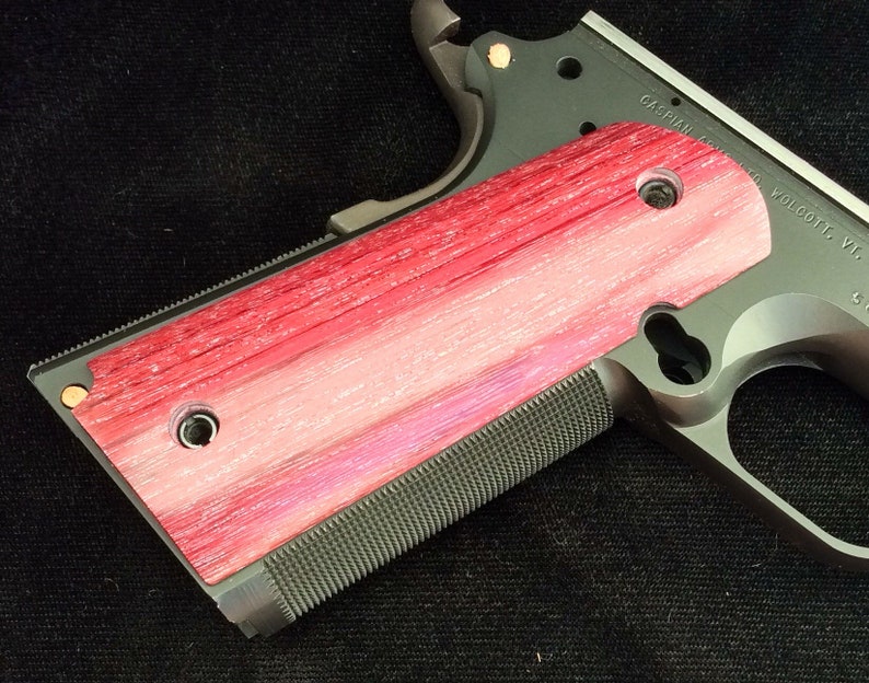 Stabilized Purple Heart Wood 1911 grips Etsy