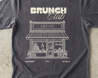 T-shirt Comfort Colors® Brunch Club / Maglietta con grafica Coffee Mimosas