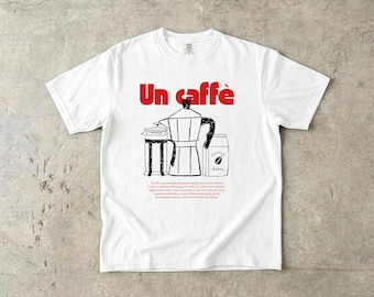 Maglietta Un Caffè Italian Coffee / Maglietta grafica Vintage Espresso