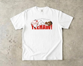 Maglietta Yeehaw Cowboy Dog / Maglietta grafica western vintage / Maglietta Comfort Colors per amanti dei cani
