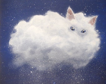 Cloud cat by Raphaël - original painting