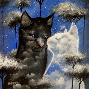 The cat care by Raphaël - original painting