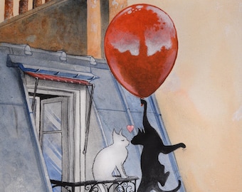 Amour de chat à Paris par Raphaël