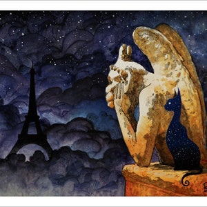 Mystic cat in Paris by Raphaël