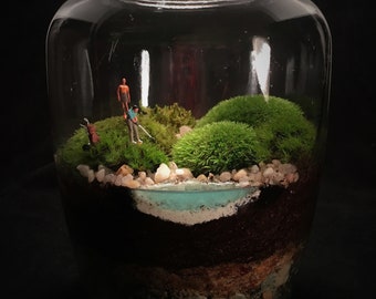 Golf Terrarium // Golf Course Terrarium // Moss Terrarium // Golf Gift // Gift for Dad // Golf Lover // Golf Course // Terrarium Gift