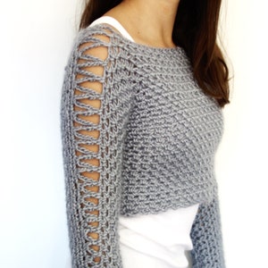 Crochet Pattern Alexia Cropped Sweater/ Chunky Knit Short Jumper/easy  Handmade Top/ Fitted Pullover - Etsy